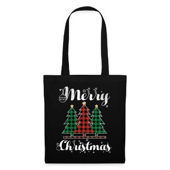Christmas Elements Merry December Plaid Christmas - Tote Bag - black - Front