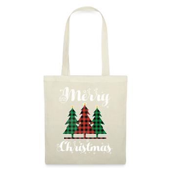 Christmas Elements Merry December Plaid Christmas - Tote Bag - nature - Front
