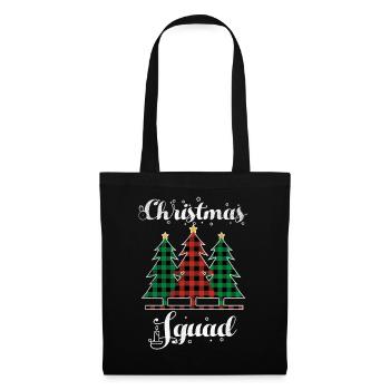 Christmas Squad Element December Plaid Christmas - Tote Bag - black - Front