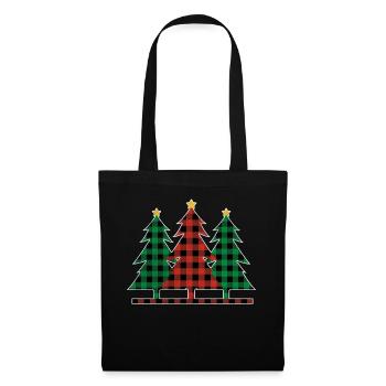 Funny Christmas Elements December Plaid Christmas - Tote Bag - black - Front