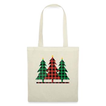 Funny Christmas Elements December Plaid Christmas - Tote Bag - nature - Front