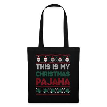 Père Noël moche Vacances de décembre Noël moche - Sac en tissu - noir - Devant