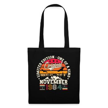Original November 1984 38th Birthday Gift - Tote Bag - black - Front