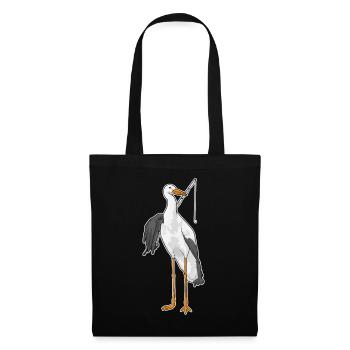 Pêche à la canne à pêche Stork Angler - Sac en tissu - noir - Devant