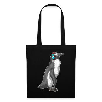 Musique casque Penguin - Sac en tissu - noir - Devant