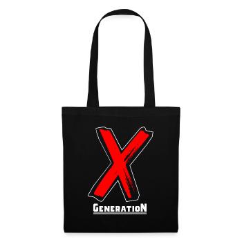 Generation X Letters/X Symbol Text Gift - Tote Bag - black - Front