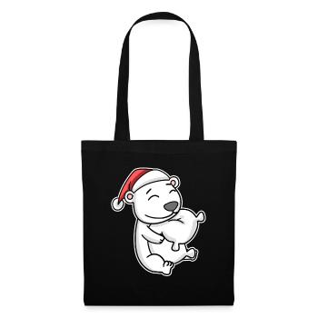 Ours polaire Noël Sommeil Sommeil Sommeil Sommeil - Sac en tissu - noir - Devant