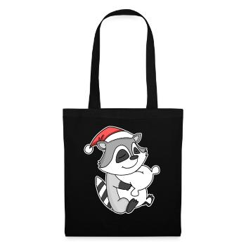 Raccoon Christmas Sleep Sleep Sleep - Tote Bag - black - Front