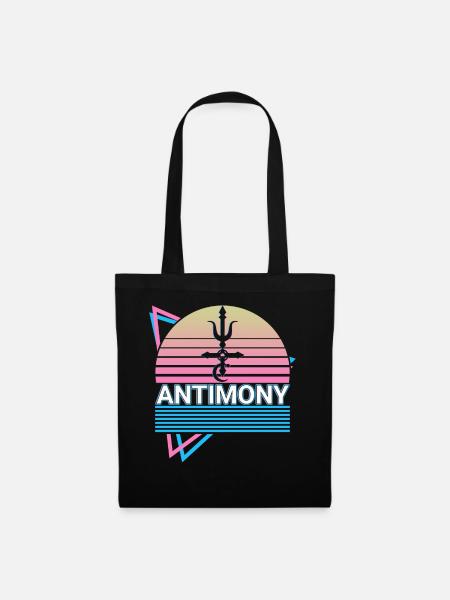 Antimon Alchemie Retro - Stoffbeutel - Schwarz