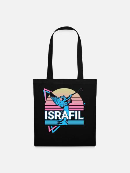Israfil Erzengel Retro - Stoffbeutel - Schwarz