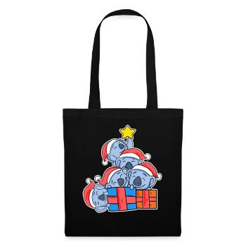 Arbre de Noël Koala - Koalas - Sac en tissu - noir - Devant