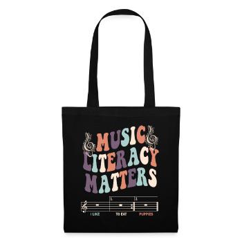 La littératie musicale, ça compte - Sac en tissu - noir - Devant