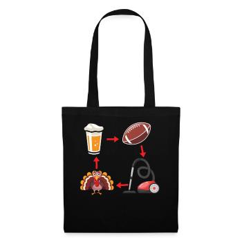 Rugby Beer Turkey Football Fan Thanksgiving - Tote Bag - black - Front