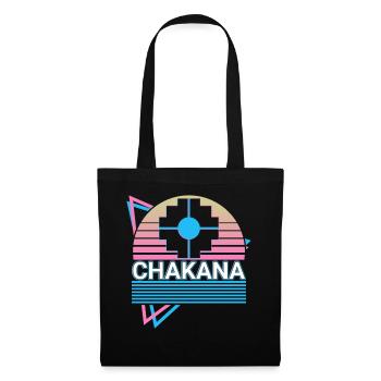 Chakana Inca Cross Rétro - Sac en tissu - noir - Devant