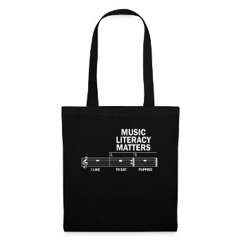 La littératie musicale, ça compte - Sac en tissu - noir - Devant