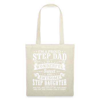 Funny Step Dad Fathers Day Christmas Step - Tote Bag - nature - Front
