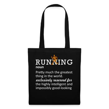 Courir Funny Definition Marathoner 5k Marathon - Sac en tissu - noir - Devant