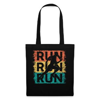 Running Papa liebt es, coole Marathonläufer zu laufen - Stoffbeutel - Schwarz - Vorne