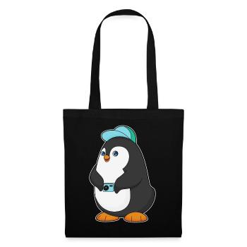 Photographe Penguin Appareil photo - Sac en tissu - noir - Devant
