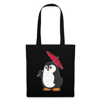 Parapluie pingouin - Sac en tissu - noir - Devant