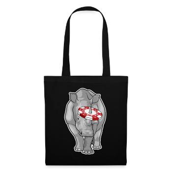 Jetons de poker Rhino Poker - Sac en tissu - noir - Devant