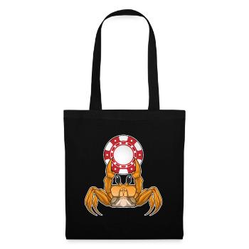 Jetons de poker Crab Poker - Sac en tissu - noir - Devant