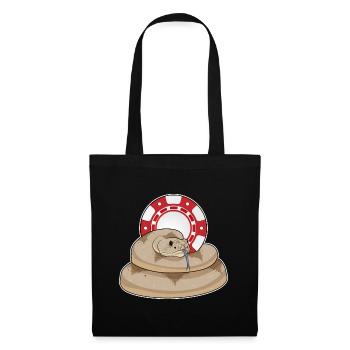 Jetons de poker Snake Poker - Sac en tissu - noir - Devant