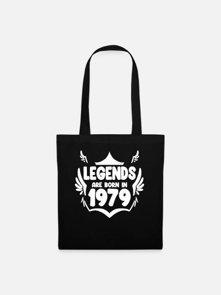 1979 - Jahrgang 1979 - Geburtsjahr 1979 - Stoffbeutel - Schwarz