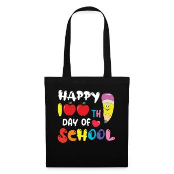 Mignon étudiant heureux 100e jour 100 jours d’école - Sac en tissu - noir - Devant