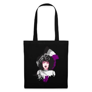 Afro Girl Asexual Flag Black Story Mel - Tote Bag - black - Front
