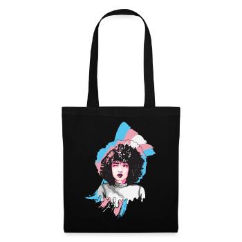 Afro Girl Transgender Flag Black History M - Sac en tissu - noir - Devant