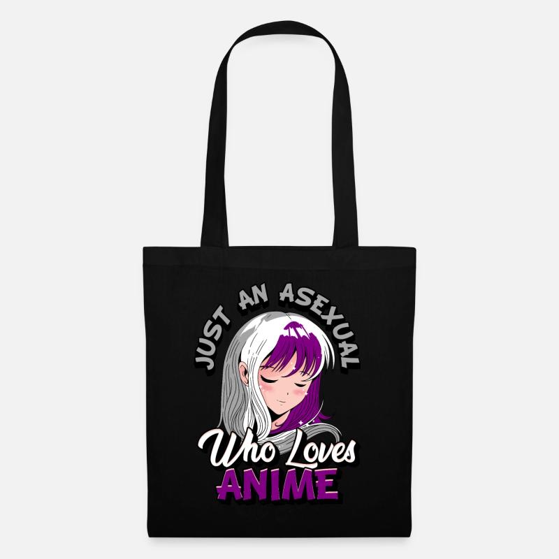 Asexuelles Anime-Mädchen Nur ein Asexueller, der A - Stoffbeutel - Schwarz