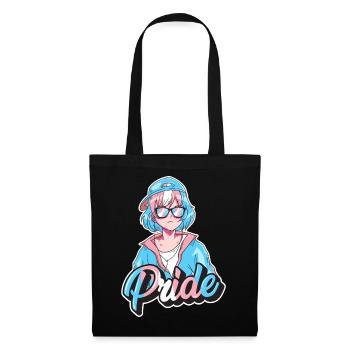 Transgender Pride Japonais Cool Anime Girl Tra - Sac en tissu - noir - Devant