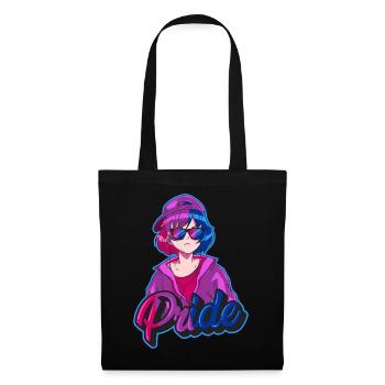 Bisexuell Stolz Bi Japanisch Cool Anime Mädchen Bi - Stoffbeutel - Schwarz - Vorne