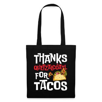 Drôle de tacos Quetzalcoatl Serpent Aztèque Dan - Sac en tissu - noir - Devant