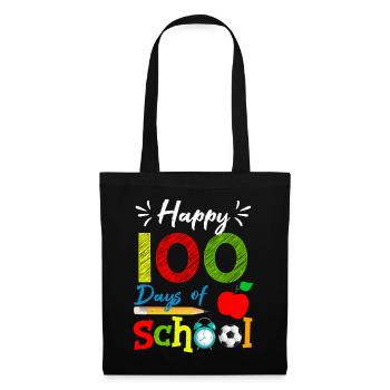 Un étudiant Apple heureux 100e jour 100 jours d’école - Sac en tissu - noir - Devant