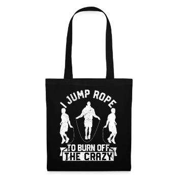 Funny skipping rope skipping rope I jump rope - Tote Bag - black - Front