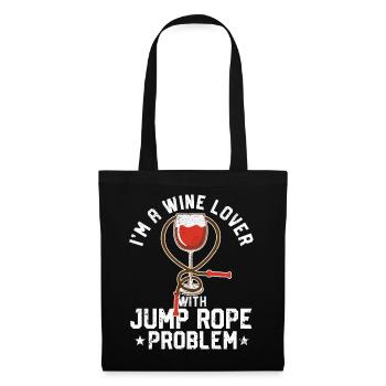 Drôle de corde à sauter à sauter - Sac en tissu - noir - Devant