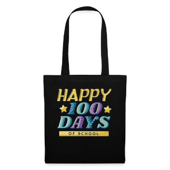 Colorful Student Happy 100th Day 100 Day Of School - Tote Bag - black - Front