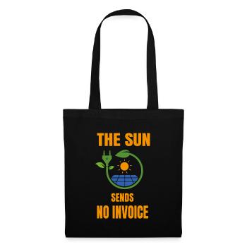 Sun No bill solar system solar power - Tote Bag - black - Front