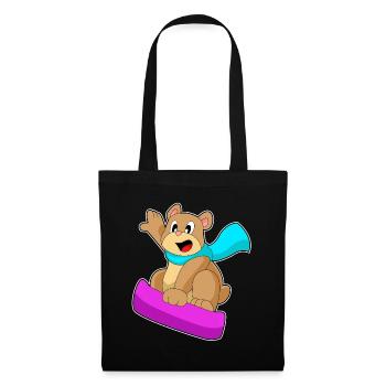 Bear Snowboarder Snowboard - Tote Bag - black - Front