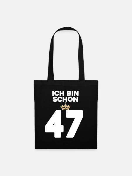 ICH BIN 37 - Stoffbeutel - Schwarz