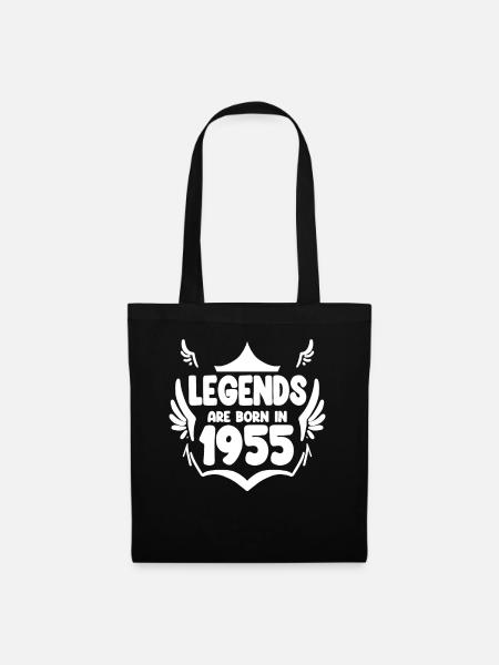 1955 - Jahrgang 1955 - Baujahr 1955 Geschenk - Stoffbeutel - Schwarz
