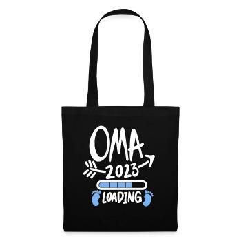 Oma 2023 - Werdende Oma 2023 - Stoffbeutel - Schwarz - Vorne