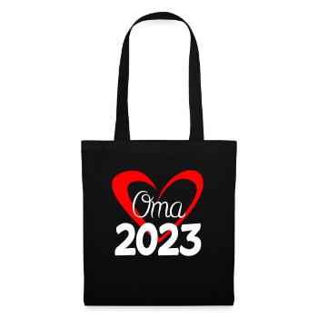 Oma 2023 - Werdende Oma 2023 - Stoffbeutel - Schwarz - Vorne