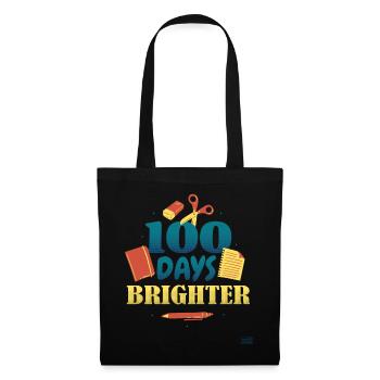 Livres Stylo 100e jour plus lumineux 100 jours d’école - Sac en tissu - noir - Devant