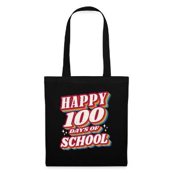 Retro Student Happy 100th Day 100 Days Of School - Tote Bag - black - Front