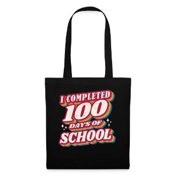 Retro Student 100th Day Complete 100 Day Of School - Stoffbeutel - Schwarz - Vorne