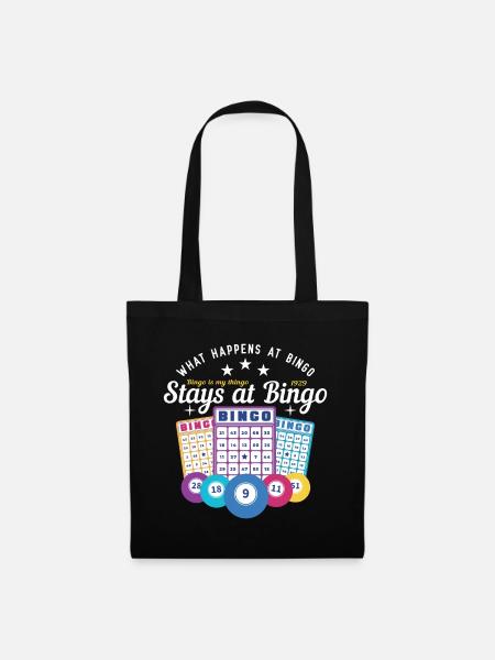 Bingo - what happens at bingo stays at bingo - Tote Bag - black