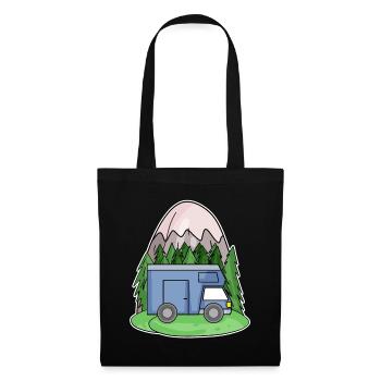 Mountain Mountains Mountain Peaks Caravans Motorhomes - Tote Bag - black - Front